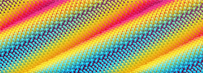 wavy surface with dynamic effect molecular vector image