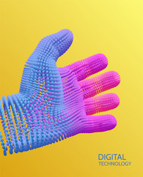 Handshake hand open and ready to help human arm vector