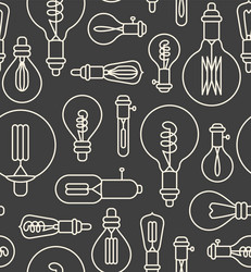 Linear Lightbulb Pattern vector image