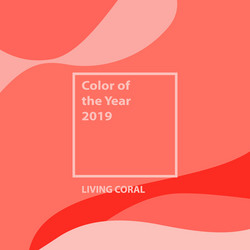living coral color of the year Vector Image