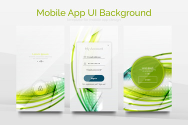 Mobile application interface background design vector