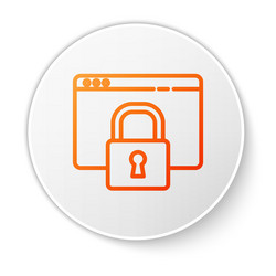 orange line secure your site with https ssl icon vector image