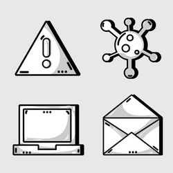 set programmer data information technology vector image