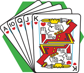 straight flush card game vector