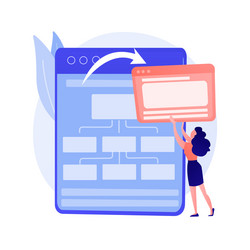 cloud computing service web hosting concept vector image