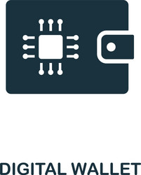 digital wallet icon creative element design from vector image