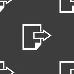 export file icon document symbol seamless vector image