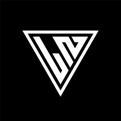 Ln logo monogram with triangle and hexagon modern Vector Image