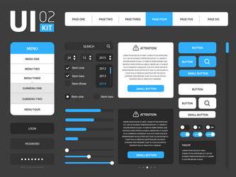 Modern UI Kit - Web Templates vector image