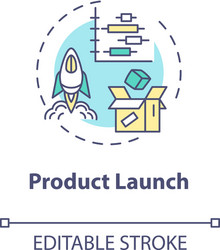 Product launch events concept icon new Royalty Free Vector