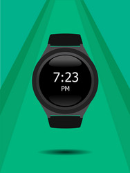 smart watch isolated computer new technology vector