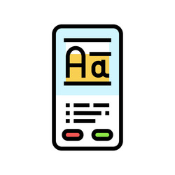 typography ux ui design color icon vector image