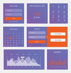 ui kit for website and mobile app vector image