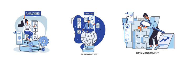 big data analytics platform management vector image