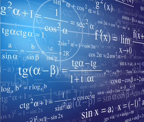 Mathematics Equations & Formulas Background vector image