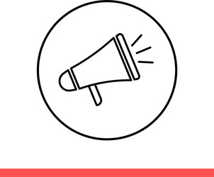 megaphone icon for web or mobile app vector image
