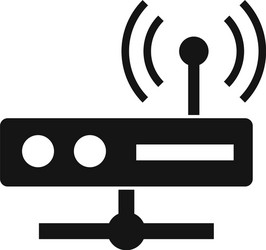server wireless router icon simple style vector image