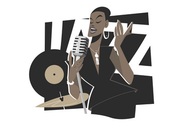 Jazz band vibe artists performing music on stage Vector Image