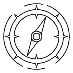 compass icon orientation device in line style vector image