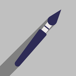 flat with shadow icon and mobile application brush vector image