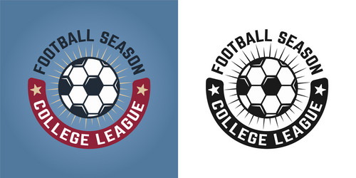 soccer set of two styles emblem or badge Vector Image