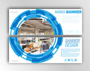 Abstract template for the design of a web banner vector