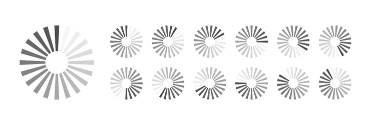 circular loading buffering icons vector image