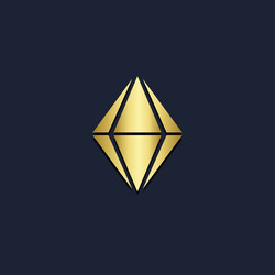 Diamond jewelry gold logo Royalty Free Vector Image