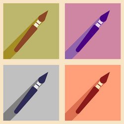 flat with shadow concept and mobile application vector image