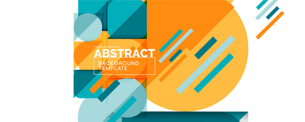 Simple circles and triangles abstract background vector