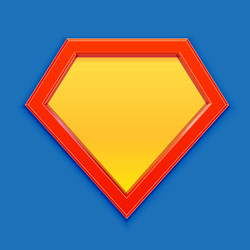 Superhero icon super hero logo template blank vector