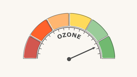 abstract meter read level of ozone result vector image