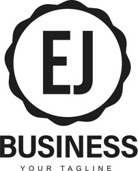 ej initial a logo design with abstract style vector image