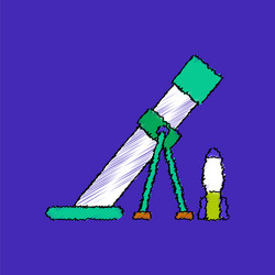 flat shading style icon mortar and shell vector image