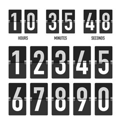 Flip Clock Numbers Display vector image
