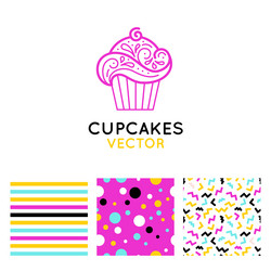 logo design template and insignia in flat linear vector image