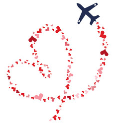 plane carries the love that is spread vector