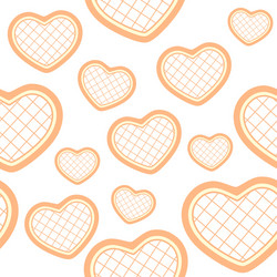 seamless pattern with hearts vector image