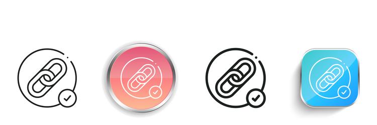 backlinks icon thin linear regular and button vector image