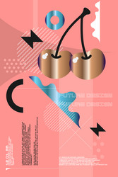 composition with dynamic shapes abstract vector image