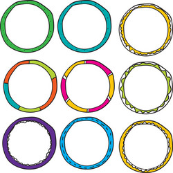 Elegant ornate oval doodle frames Royalty Free Vector Image