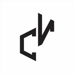 cv initial letters logo monogram with up to down vector image