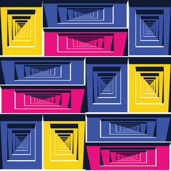 multicolor pop art pyramid blocks pattern vector image