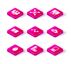 set computer mouse gaming game console vector image