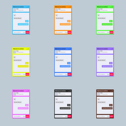 chat window set of different colors vector image