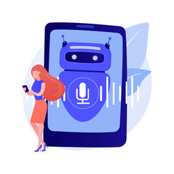 chatbot voice controlled virtual assistant vector image