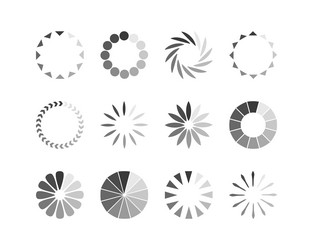 collection loading bar status icon set of loaded vector image
