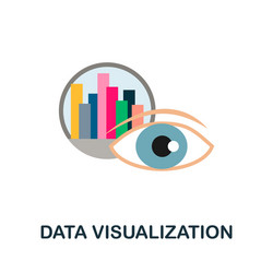 data visualization icon flat sign element from vector image