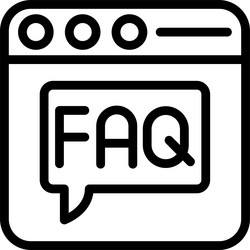 faq linear style icon design vector image