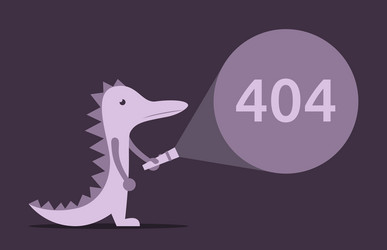 lizard torch 404 error vector image
